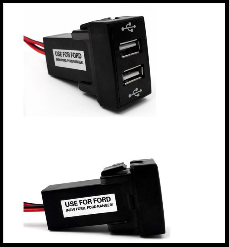 Ford Ranger 2012-2016 Car Charge 3.1A Double Usb(Charging) With Audio(Usb Music Extension)