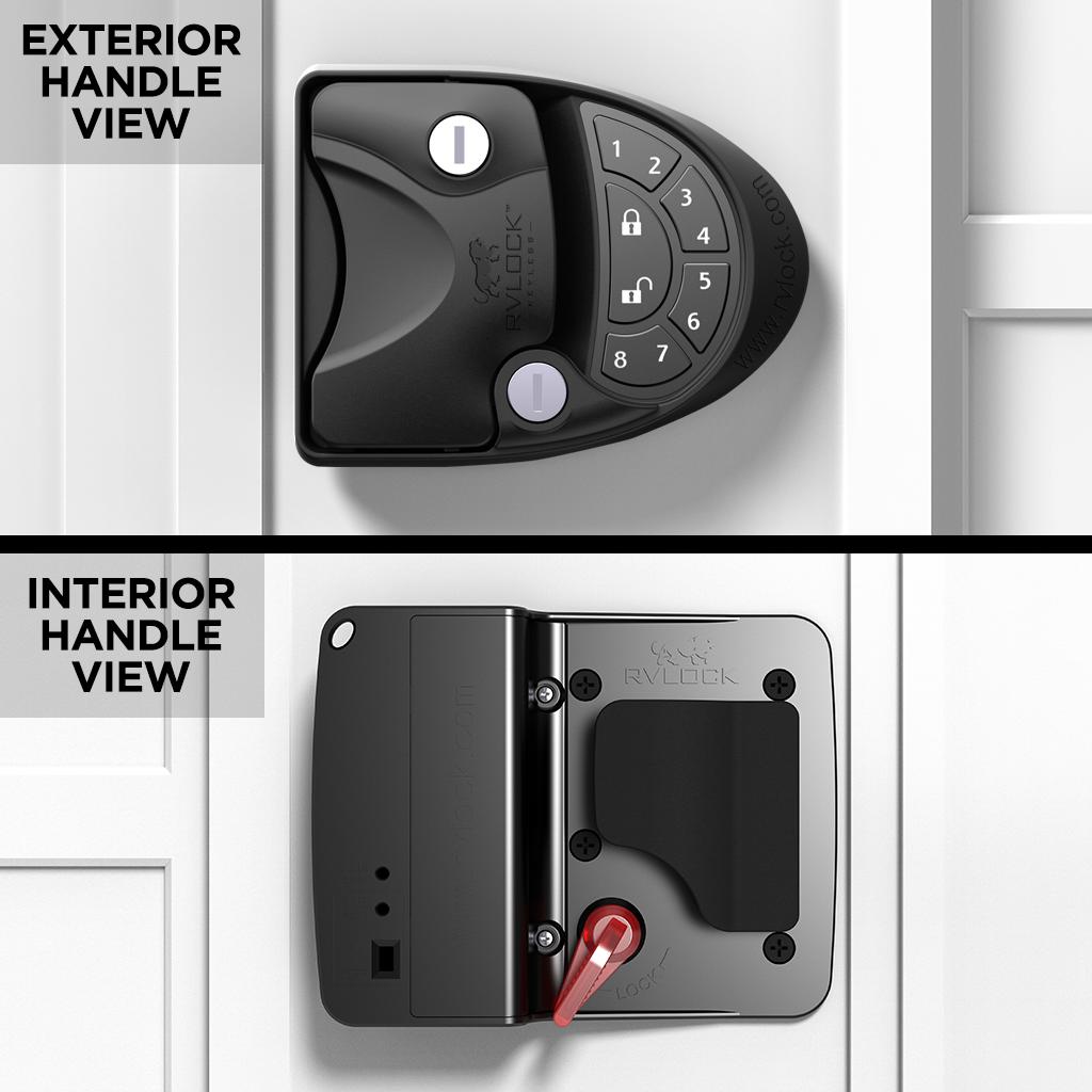 Caravan door lock - RIGHT HAND W/ INTEGRATED KEYPAD FOR all - the4x4store.co.za