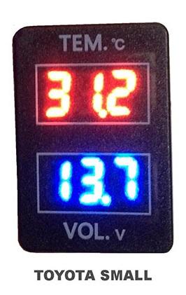 Toyota 32*20mm Voltmeter and Temperature meter in LED display - the4x4store.co.za