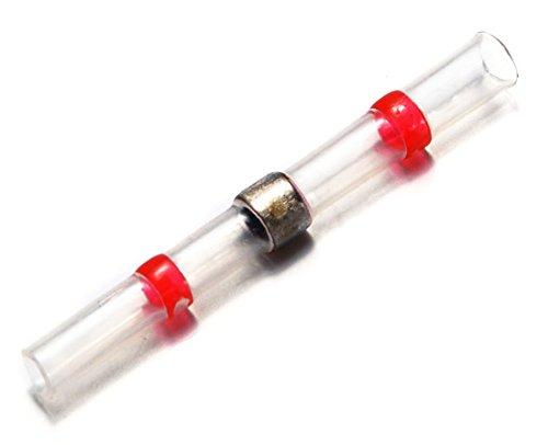 Heat Shrink Solder Sleeve Crimpless Butt Connectors Red 18-22 AWG - the4x4store.co.za