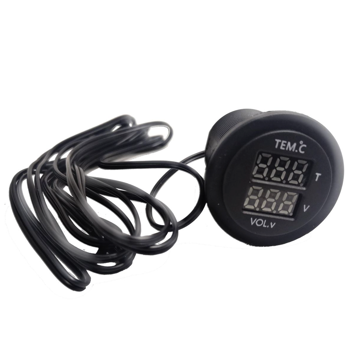 Temperature Gauge & Volt meter Panel Mount - Blue LED