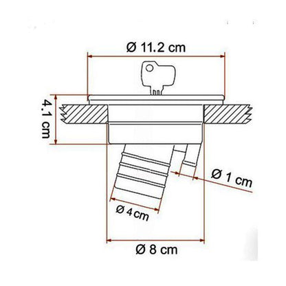 Water neck filler with springloaded cap and key - the4x4store.co.za
