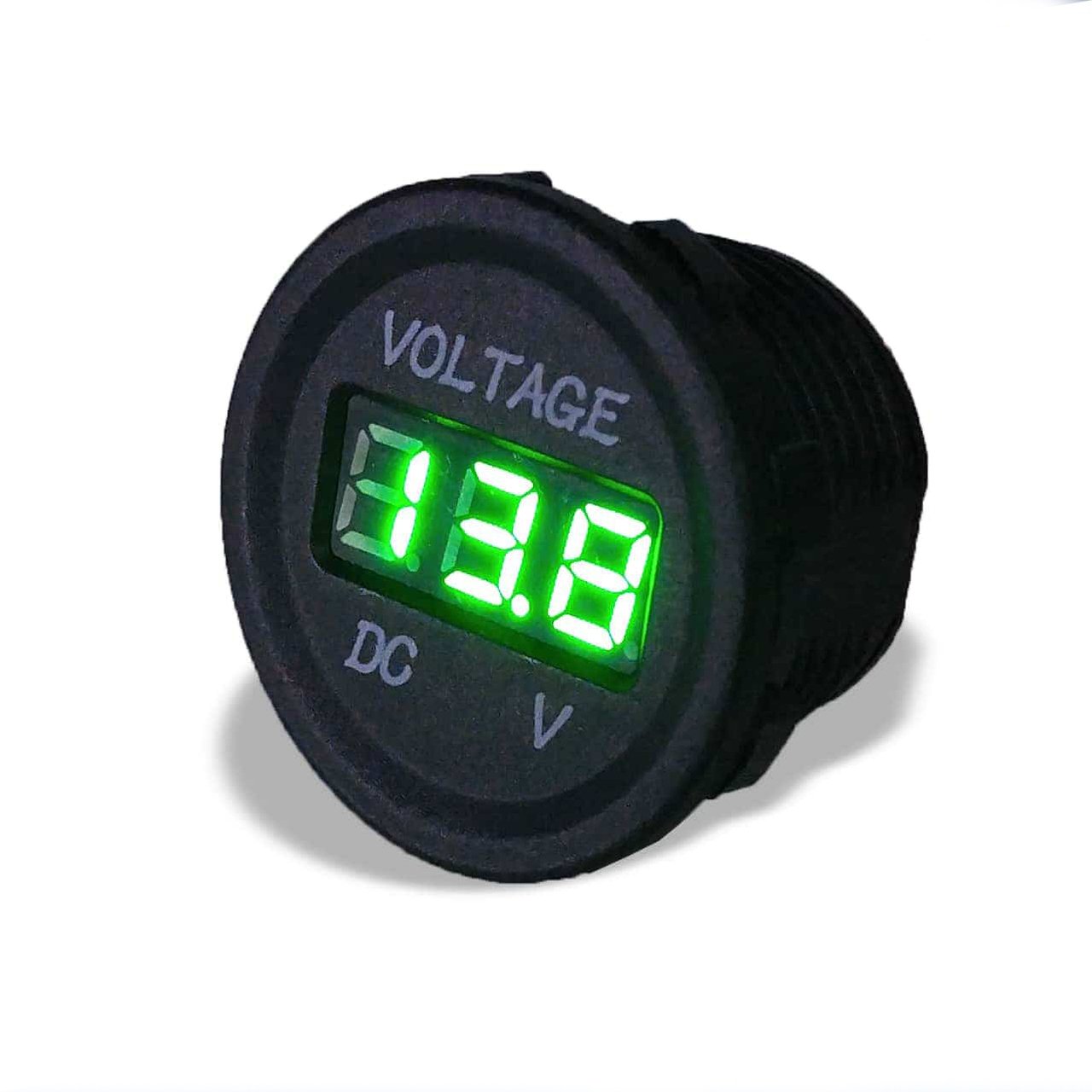 12Volt & 24Volt Voltmeter Green