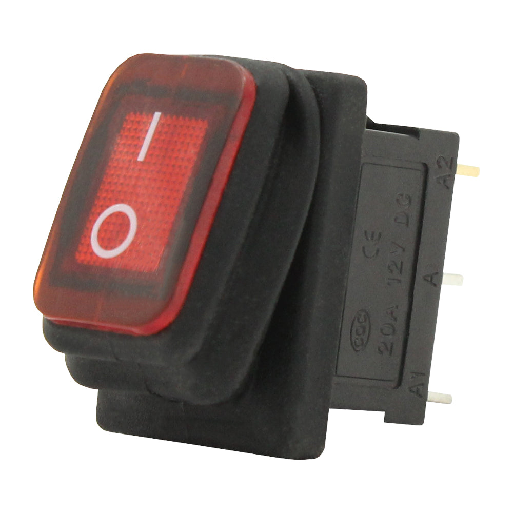 Switch On/Off Square Waterproof Red – Absolute 4x4 and Camping