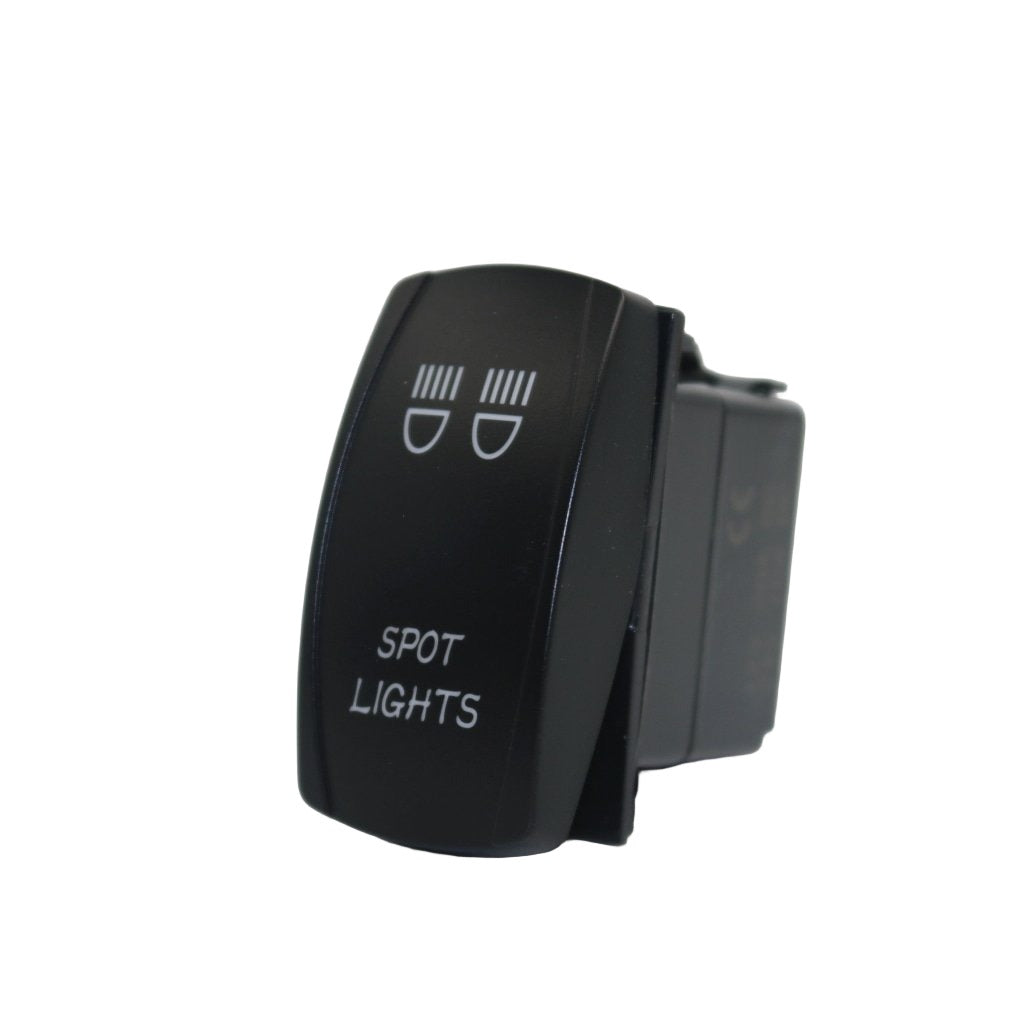 Rocker switch, on-off, white LED - Spot lights – Absolute 4x4 and Camping